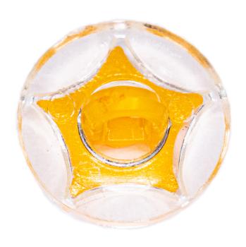 Bouton enfant sous forme de boutons ronds avec étoile jaune foncé 13 mm 0.51 inch
